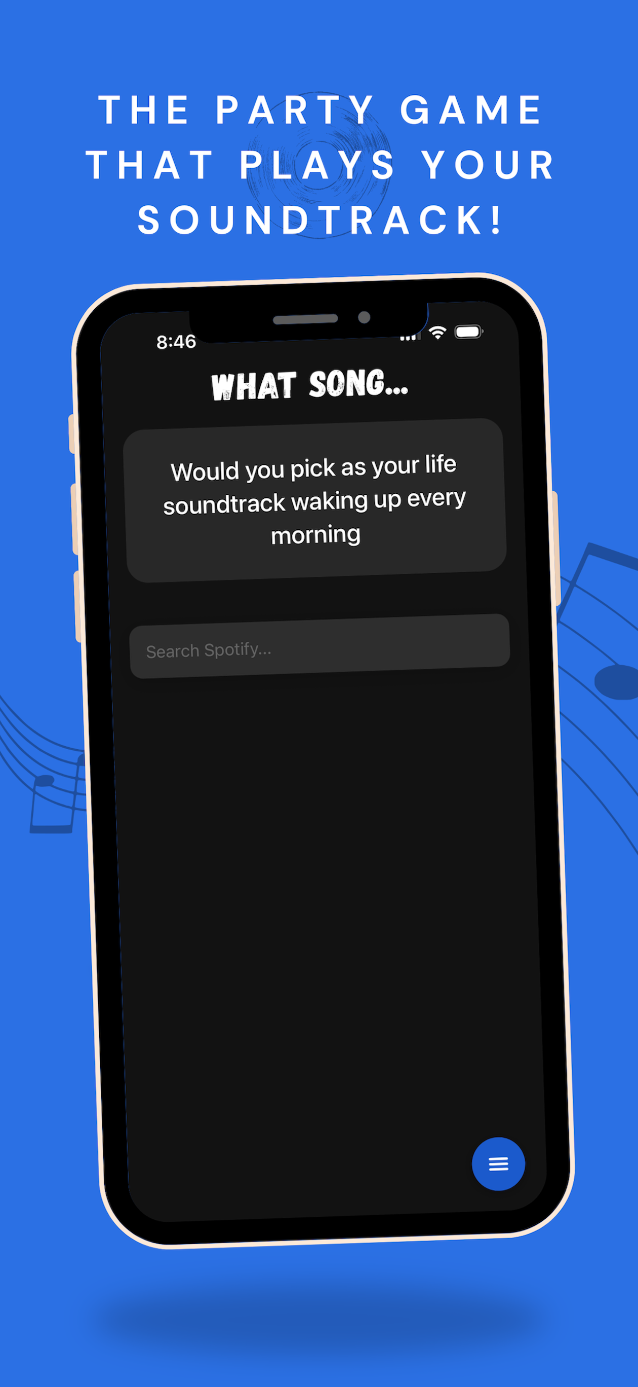The party game that plays your soundtrack — prompt: would you pick as your life soundtrack waking up every morning