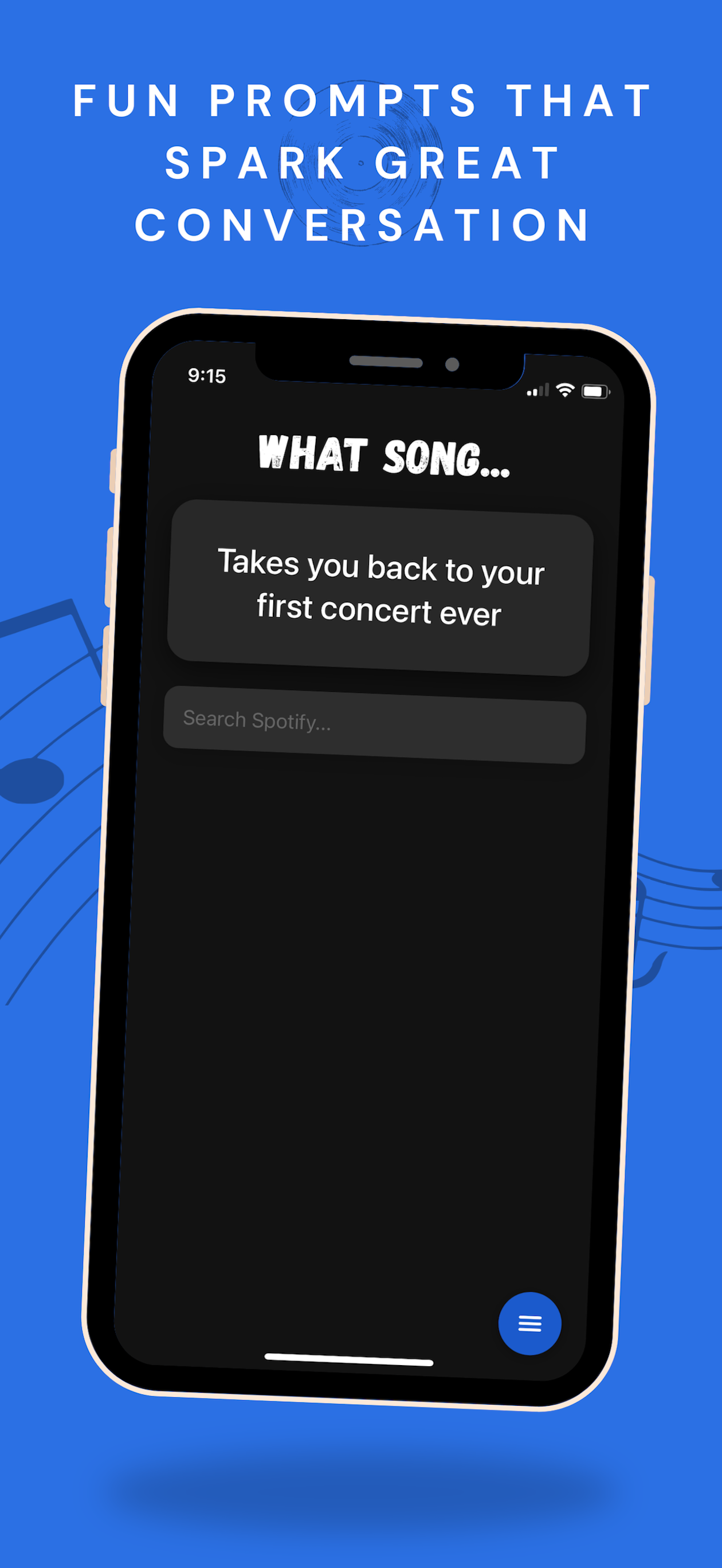 Fun prompts that spark great conversation — prompt: takes you back to your first concert ever